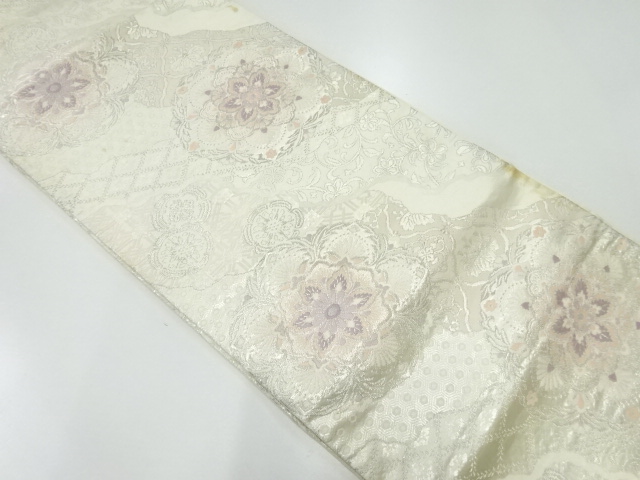 アンティーク　道長取りに華紋織り出し袋帯（材料）